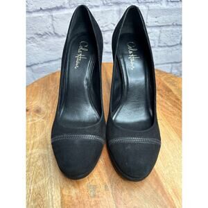 Cole Haan Nike Air Black Suede High Heel (4.5") Womens Slip On Shoe Sz 9 EUC